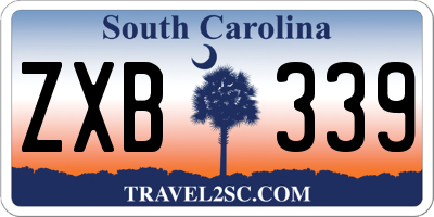 SC license plate ZXB339