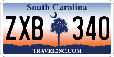 SC license plate ZXB340