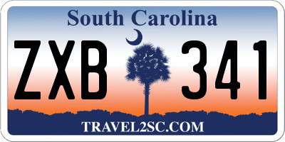 SC license plate ZXB341