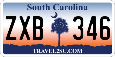 SC license plate ZXB346