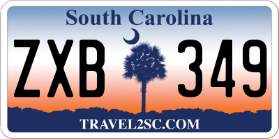 SC license plate ZXB349