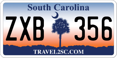 SC license plate ZXB356