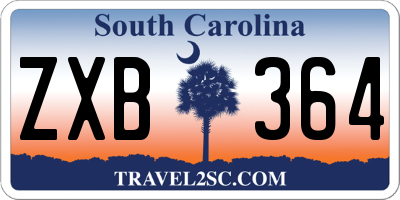 SC license plate ZXB364