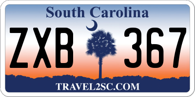 SC license plate ZXB367