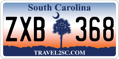 SC license plate ZXB368