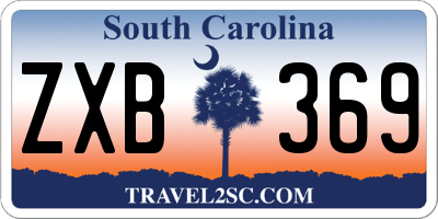 SC license plate ZXB369