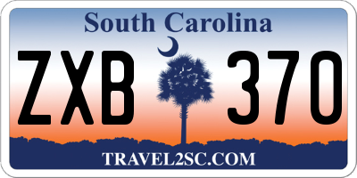 SC license plate ZXB370