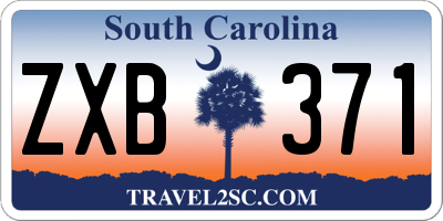 SC license plate ZXB371