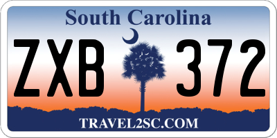 SC license plate ZXB372