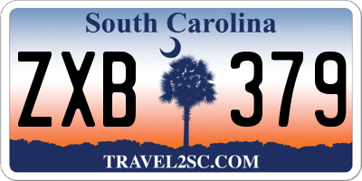 SC license plate ZXB379