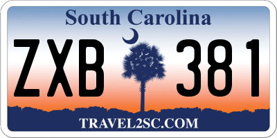 SC license plate ZXB381
