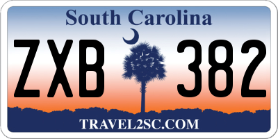 SC license plate ZXB382