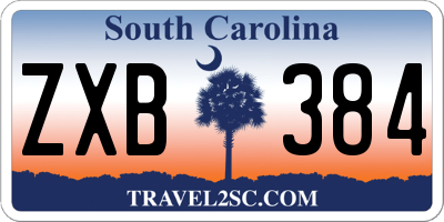 SC license plate ZXB384