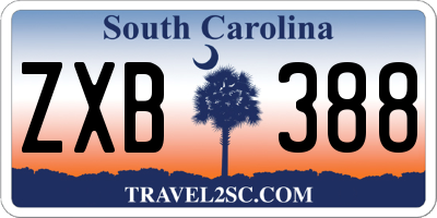 SC license plate ZXB388