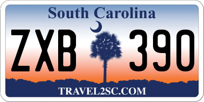 SC license plate ZXB390