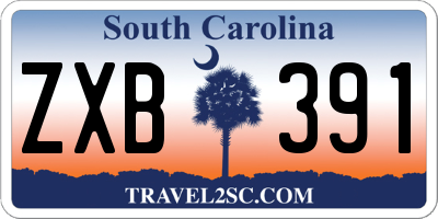 SC license plate ZXB391