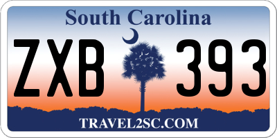 SC license plate ZXB393
