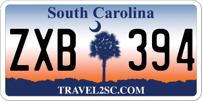 SC license plate ZXB394