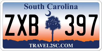 SC license plate ZXB397