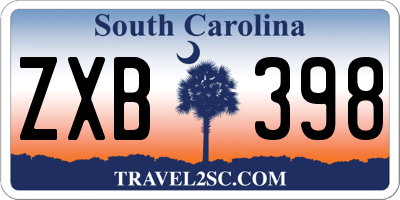 SC license plate ZXB398