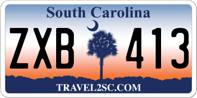 SC license plate ZXB413