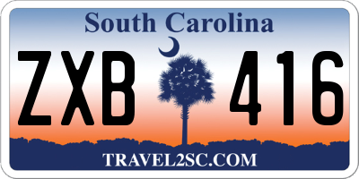 SC license plate ZXB416