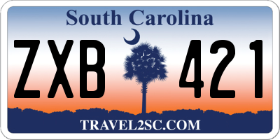 SC license plate ZXB421