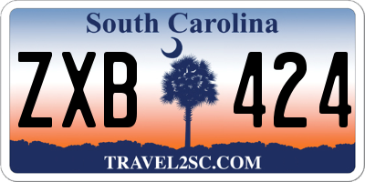 SC license plate ZXB424