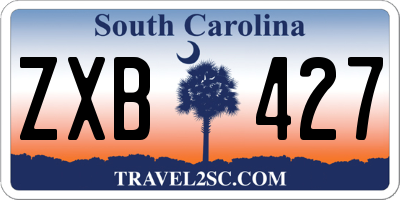 SC license plate ZXB427