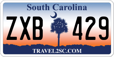 SC license plate ZXB429