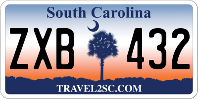 SC license plate ZXB432
