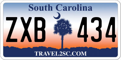 SC license plate ZXB434
