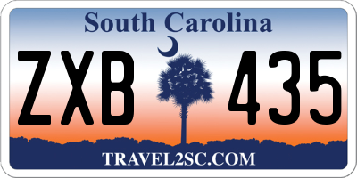 SC license plate ZXB435