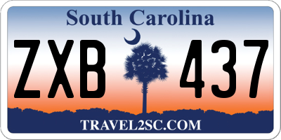 SC license plate ZXB437