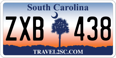 SC license plate ZXB438