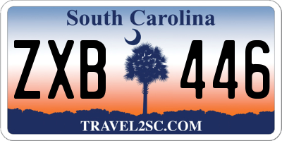 SC license plate ZXB446