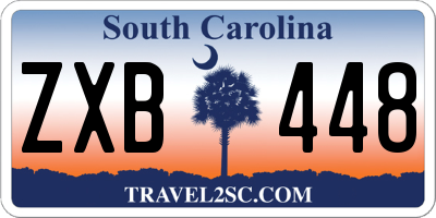 SC license plate ZXB448