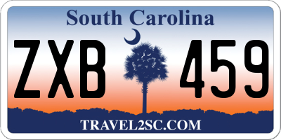 SC license plate ZXB459