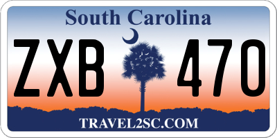 SC license plate ZXB470