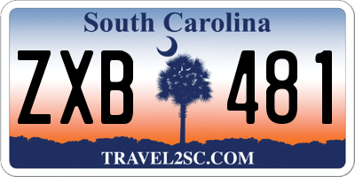 SC license plate ZXB481