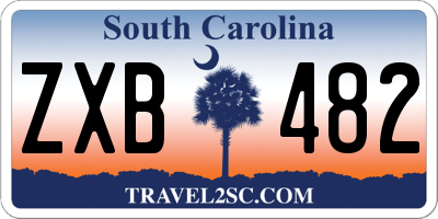 SC license plate ZXB482