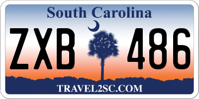 SC license plate ZXB486