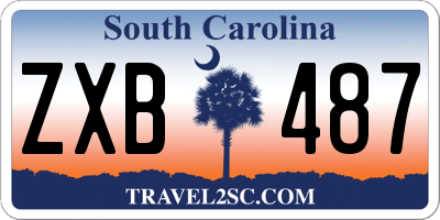 SC license plate ZXB487