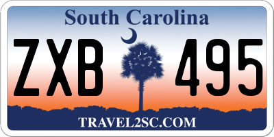 SC license plate ZXB495