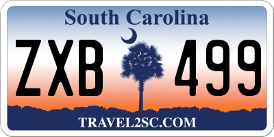 SC license plate ZXB499