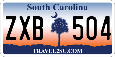 SC license plate ZXB504