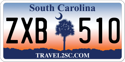 SC license plate ZXB510