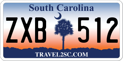 SC license plate ZXB512