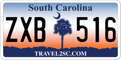 SC license plate ZXB516
