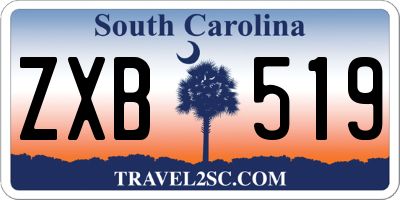 SC license plate ZXB519
